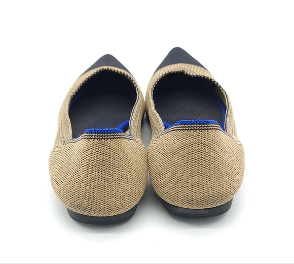 Rothy's THE POINT Pointed Toe Flats Limited Edition DUNE CAP TOE Size 8.5 - Picture 4 of 8